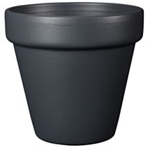 Pot Vaso BigBand Cendre Terre Cuite Epoxy Ø23,8cm h21,2cm Noir - DEROMA