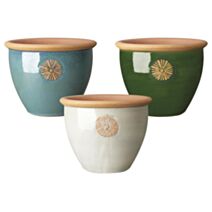 Pot Aroundo 33cm bleu, vert, blanc - DEROMA