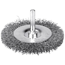 Brosse circulaire fils inox ondulés Ø 100 mm - SCID