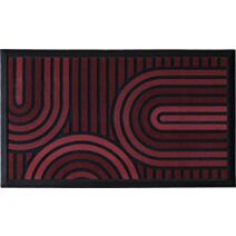 Tapis d'entrée abrité Swing Arcs Brun 76x46cm