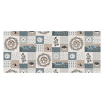 Nappe Lautrec Ø160cm beige bleu - CORYL