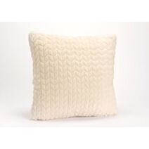 Coussin uni Chevron crème 40x40cm