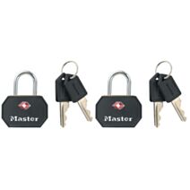 Cadenas x2 laiton 30mm anse Ø3 noir - MASTER LOCK