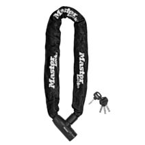 Chaîne acier avec serrure à clé 90cmx8mm - 2 clés