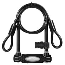 Antivol u acier 210mmx110mmx13mm - cable à boucle