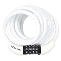 Câble s'enroulant acier 1,8mx8mm blanc - MASTER LOCK