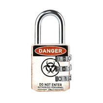 Cadenas 30mm anse acier à combinaison motif danger