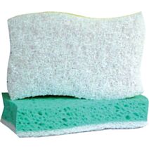 2 éponges à recurer salle de bain 11 x 6,5 cm - NESPOLI