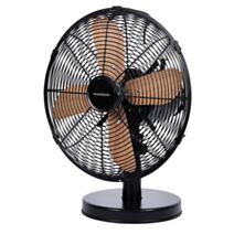 Ventilateur de table Wood Ø30cm 40W Noir/Bois - THOMSON