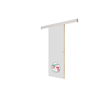 Kit porte en applique 83 cm prépeint - OPTIMUM