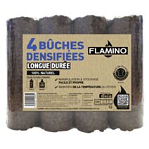 4 Bûches densifiées longue durée - FLAMINO