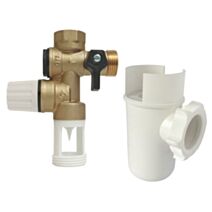 Kit groupe de sécurité laiton entonnoir siphon blanc - SOMATHERM
