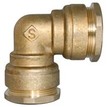 Coude PE laiton égal D32