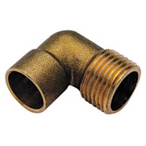 Coude laiton 90° Ø14 - mâle 15/21 PR