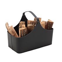 Panier à bois alpha noir - DIXNEUF