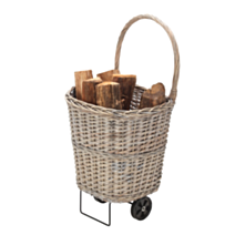 Chariot à bois Torpe 40x44x92cm