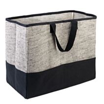 Sac Tweedy coton noir et gris - DIXNEUF