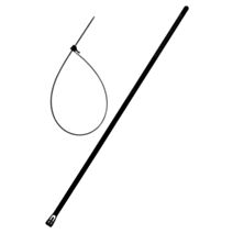 20 colliers réutilisables 7,6 x 250 mm noir - INOTECH