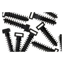 Lot de 20 embases à chevilles noir zenitech