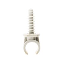 Lot de 10 clips tube PVC gris diamètre 16 mm - ZENITECH