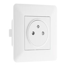 Prise 2 p+t 16a artezo blanc affleurante