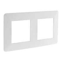 Double plaque de finition horizontale blanc artezo