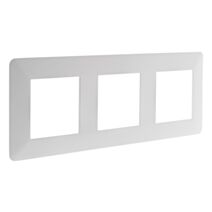Triple plaque de finition horizontale blanc artezo