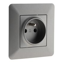 Prise 2p+t 16a titanium artezo