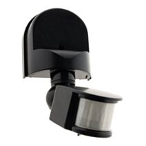 Détecteur de mouvement noir ip44