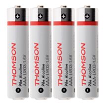 Pack 4 piles alcalines lr03 aaa 1,5v thomson