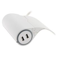 Multiprise canapé 1 prise 2P+T 16a + 2 USB blanc - THOMSON
