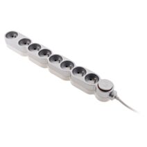 Bloc Home 8 Prises + xtraplate Silver