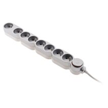 Multiprise 8 prises Home + xtraplate Silver