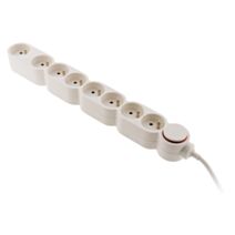 Multiprise 8 prises Home 16a 2P+T inter blanc 3g1 1,5m paraf