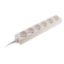 Multiprise 6 prises 16a 2P+T blanc - ZENITECH