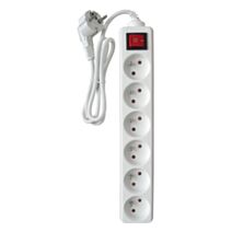 Bloc 6 prises 16A + inter. blanc  câble H05VV-f 3G1 mm²- INOTECH