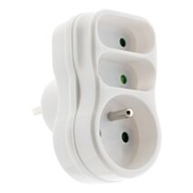 Fiche 3 prises Triplite 1x16a + 2x6a façade blanc - ZENITECH