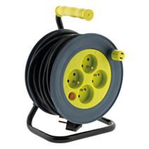 Enrouleur ménager 4 prises 16A 3G1 mm²  anis - ZENITECH