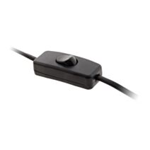 Cordon avec interrupteur pour luminaire 1,5m noir - ZENITECH