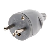 Fiche 1 prise mâle 16a 2P+T gris - ZENITECH