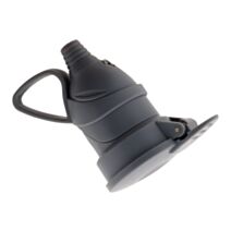Fiche 1 prise femelle à clapet 16a 2P+T gris - ZENITECH
