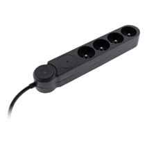 Bloc parafoudre 4x16A + interrupteur 1,4 m 3G1,0 noir - ZENITECH