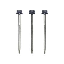 Vis autoperceuse laqué support bois 6,5 x100 Bleu ardoise RAL 5008 - BACACIER