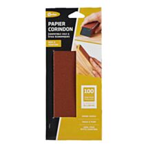 Set de 6 feuilles 93 x 230 mm corindon grain 100 - GERLON