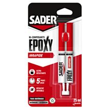Colle Bi-composant Epoxy Rapide seringue 25ml - SADER