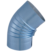 Coude plissé aluminié 90° Polyfeu Ø153mm - JONCOUX