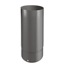 Tuyau raccordement 25cm émail 0,7mm noir mat Ø125mm - JONCOUX