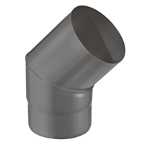 Coude 45° émail 0,7mm noir mat Ø150mm - JONCOUX