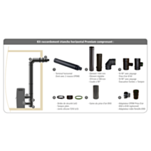 Kit de raccordement terminal horizontal Pell CX Ø80/125mm - JONCOUX