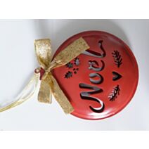 Boule de Noël Perforée Noël Métal Ø12cm